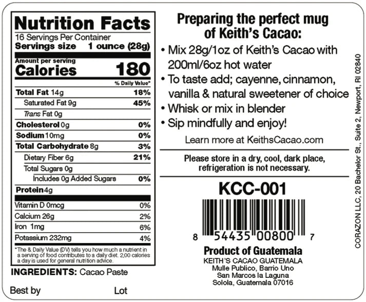 Keith's Cacao - 100% Ceremonial Kakó