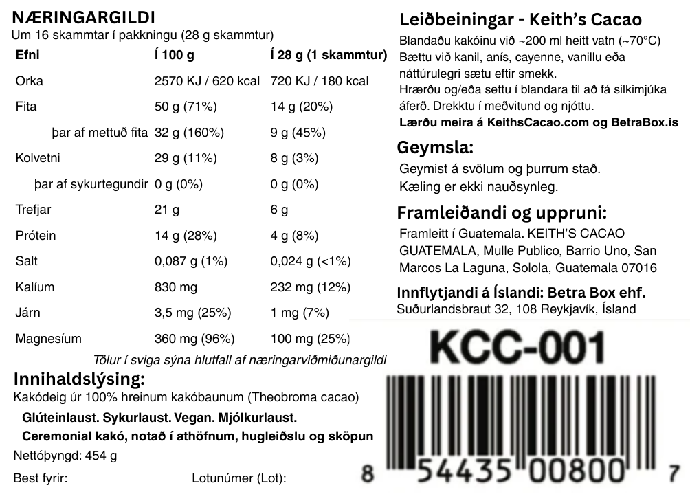 Keith's Cacao - 100% Ceremonial Kakó